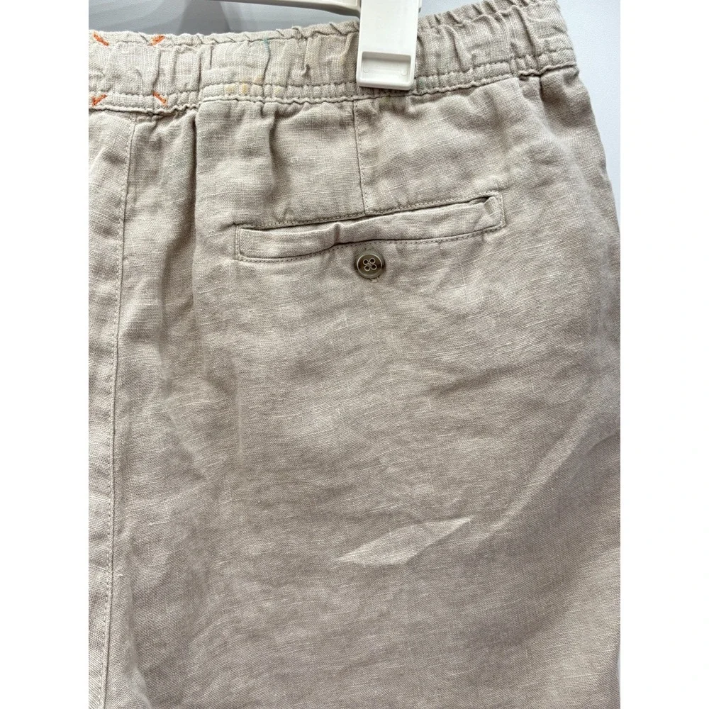 SWIMS 100% Linen Drawstring Shorts Men's XL Beige‎ Coastal Preppy Luxury